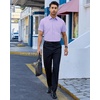 image:imageAlimens amp Gentle Mens Dress Shirt Short Sleeve Pocket Button Down ShirtPurple