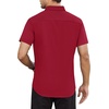 image:imageAlimens amp Gentle Mens Dress Shirt Short Sleeve Pocket Button Down ShirtRed