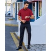 image:imageAlimens amp Gentle Mens Dress Shirt Short Sleeve Pocket Button Down ShirtRed