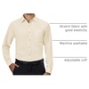 image:imageAlimens amp Gentle Mens Dress Shirts Long Sleeve Stretch Button Down ShirtBeige