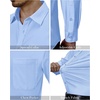 image:imageAlimens amp Gentle Mens Dress Shirts Long Sleeve Stretch Button Down ShirtBlue