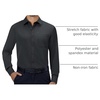image:imageAlimens amp Gentle Mens Dress Shirts Long Sleeve Stretch Button Down ShirtCarbon Grey