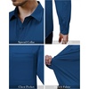image:imageAlimens amp Gentle Mens Dress Shirts Long Sleeve Stretch Button Down ShirtDark Blue