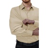 image:imageAlimens amp Gentle Mens Dress Shirts Long Sleeve Stretch Button Down ShirtKhaki