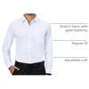 image:imageAlimens amp Gentle Mens Dress Shirts Long Sleeve Stretch Button Down ShirtWhite