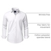 image:imageAlimens amp Gentle Mens Dress Shirts Transitional Weather Long Sleeve Stretch WrinkleFree Button Down TopWhite