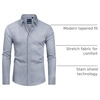 image:imageAlimens amp Gentle Mens Stain Shield Dress Shirts Slim Fit Button Down ShirtSliver Grey