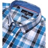 image:imageAlimens amp Gentle Plaid Mens Short Sleeve Button Down Shirts with PocketBlack Blue Plaid