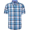 image:imageAlimens amp Gentle Plaid Mens Short Sleeve Button Down Shirts with PocketBlack Blue Plaid