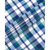 image:imageAlimens amp Gentle Plaid Mens Short Sleeve Button Down Shirts with PocketBlack Green Check