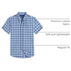 image:imageAlimens amp Gentle Plaid Mens Short Sleeve Button Down Shirts with PocketBlue Navy Check