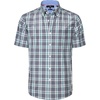 image:imageAlimens amp Gentle Plaid Mens Short Sleeve Button Down Shirts with PocketGrey Green Plaid