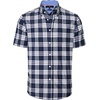 image:imageAlimens amp Gentle Plaid Mens Short Sleeve Button Down Shirts with PocketNavy Blue Plaid