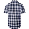 image:imageAlimens amp Gentle Plaid Mens Short Sleeve Button Down Shirts with PocketNavy Blue Plaid