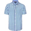 image:imageAlimens amp Gentle Plaid Mens Short Sleeve Button Down Shirts with PocketNavy Green Check