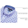 image:imageAlimens amp Gentle Plaid Mens Short Sleeve Button Down Shirts with PocketNavy Red Small Plaid