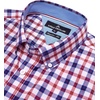 image:imageAlimens amp Gentle Plaid Mens Short Sleeve Button Down Shirts with PocketRed Navy Check
