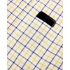 image:imageAlimens amp Gentle Plaid Mens Short Sleeve Button Down Shirts with PocketYellow Check