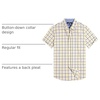 image:imageAlimens amp Gentle Plaid Mens Short Sleeve Button Down Shirts with PocketYellow Check