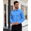 image:imageMens Dress Shirt Long Sleeve Wrinkle Free Stretch Button Down ShirtClassic Blue