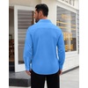 image:imageMens Dress Shirt Long Sleeve Wrinkle Free Stretch Button Down ShirtClassic Blue