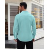 image:imageMens Dress Shirt Long Sleeve Wrinkle Free Stretch Button Down ShirtGrey Green
