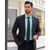 image:imageMens Dress Shirt Long Sleeve Wrinkle Free Stretch Button Down ShirtGrey Green