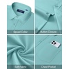 image:imageMens Dress Shirt Long Sleeve Wrinkle Free Stretch Button Down ShirtGrey Green
