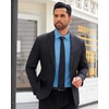 image:imageMens Dress Shirt Long Sleeve Wrinkle Free Stretch Button Down ShirtHaze Blue