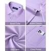 image:imageMens Dress Shirt Long Sleeve Wrinkle Free Stretch Button Down ShirtLavender Purple