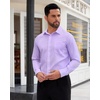 image:imageMens Dress Shirt Long Sleeve Wrinkle Free Stretch Button Down ShirtLavender Purple