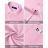 image:imageMens Dress Shirt Long Sleeve Wrinkle Free Stretch Button Down ShirtPink
