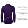 image:imageMens Dress Shirt Long Sleeve Wrinkle Free Stretch Button Down ShirtPurple