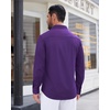 image:imageMens Dress Shirt Long Sleeve Wrinkle Free Stretch Button Down ShirtPurple