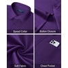 image:imageMens Dress Shirt Long Sleeve Wrinkle Free Stretch Button Down ShirtPurple