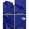 image:imageMens Dress Shirt Long Sleeve Wrinkle Free Stretch Button Down ShirtRoyal Blue