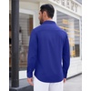 image:imageMens Dress Shirt Long Sleeve Wrinkle Free Stretch Button Down ShirtRoyal Blue
