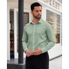 image:imageMens Dress Shirt Long Sleeve Wrinkle Free Stretch Button Down ShirtSage Green