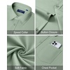 image:imageMens Dress Shirt Long Sleeve Wrinkle Free Stretch Button Down ShirtSage Green