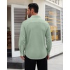 image:imageMens Dress Shirt Long Sleeve Wrinkle Free Stretch Button Down ShirtSage Green