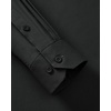 image:imageMens Dress Shirts Long Sleeve Stretch Wrinkle Free Work Button Down ShirtBlack