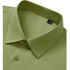 image:imageMens Dress Shirts Long Sleeve Stretch Wrinkle Free Work Button Down ShirtOlive Green