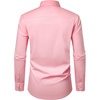 image:imageMens Dress Shirts Long Sleeve Stretch Wrinkle Free Work Button Down ShirtPink