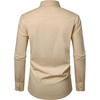 image:imageMens Dress Shirts Long Sleeve Stretch Wrinkle Free Work Button Down ShirtTan