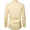 image:imageMens Dress Shirts Long Sleeve Stretch Wrinkle Free Work Button Down ShirtYellow