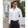 image:imageMens Dress Shirts Long Sleeve Wrinkle Free Business Button Up ShirtsAll White