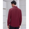 image:imageMens Dress Shirts Long Sleeve Wrinkle Free Business Button Up ShirtsBurgundy