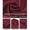 image:imageMens Dress Shirts Long Sleeve Wrinkle Free Business Button Up ShirtsBurgundy