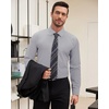 image:imageMens Dress Shirts Long Sleeve Wrinkle Free Business Button Up ShirtsGrey