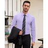 image:imageMens Dress Shirts Long Sleeve Wrinkle Free Business Button Up ShirtsLavender